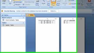 Set Page Layout in Access 2007