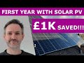 First year with Solar PV and Battery - £1,000 reduction in bills