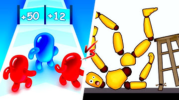 Join Blob Clash 3D vs Kick & Break 🟣🧨🦵💥🔥 Max Levels Gameplay Walkthrough (Android/iOS) DTR36