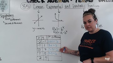 8-5 Linear, Exponential and Quadratic