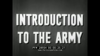 WWII  INTRODUCTION TO THE U.S. ARMY  1944 INDUCTION OF SOLDIERS FILM Part 1  28934