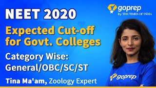 NEET 2020 Expected Cut off for Government Colleges | Minimum Marks Required for MBBS | Goprep NEET