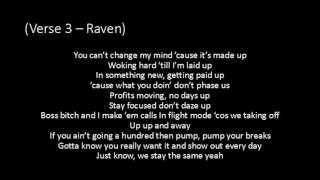 Raven Felix - Bet They Know Now ft. Wiz Khalifa - Lyrics
