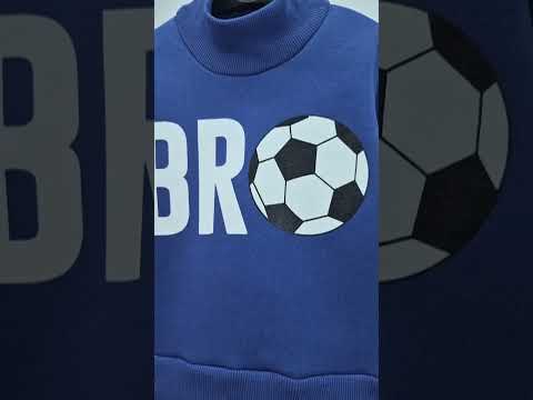 Дитяча кофта з принтом для хлопчика високе горло тринитка, видео 1