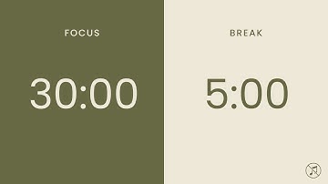 30/5 Pomodoro Timer | 3 x 30 min | Focus | Study | Reflection | Productivity