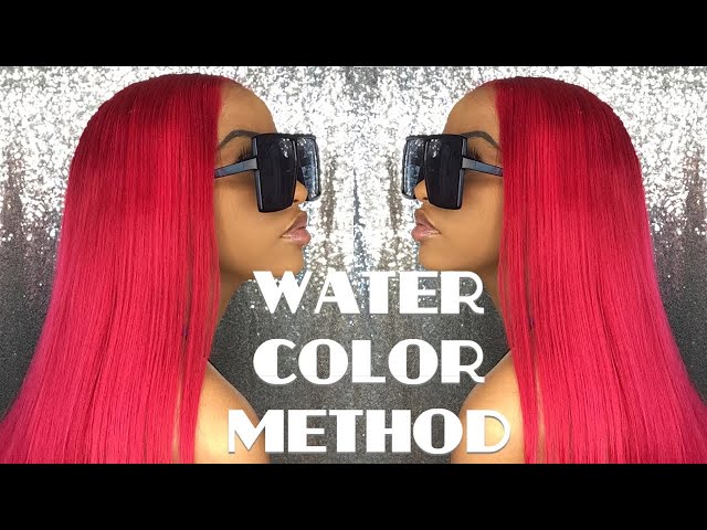 Cherry Red Watercolor 🍒  How To Dye A Synthetic Wig