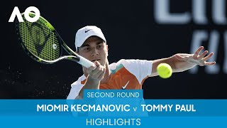 Miomir Kecmanovic v Tommy Paul Highlights (2R) | Australian Open 2022 screenshot 4