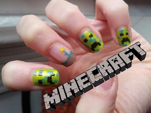 Minecraft Nail Art - Nerdy Nails - YouTube - Minecraft Nail Art - Nerdy Nails - YouTube