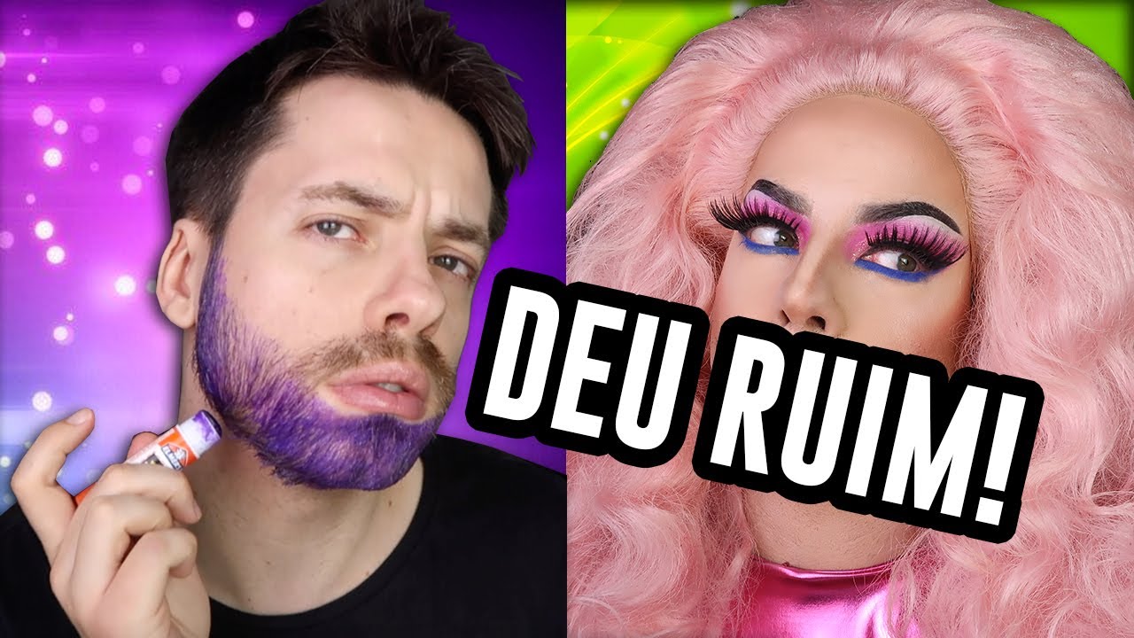 TENTEI COBRIR A BARBA COM COLA E OLHA NO QUE DEU