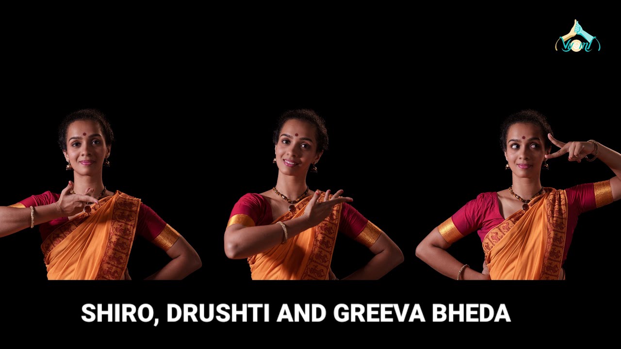 Shiro Drushti and Greeva bhedas  Bharatanatyam