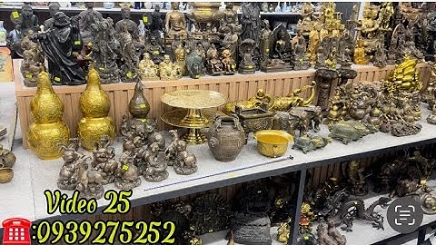 Đôi hồ lô phú quý bằng đồng - đôi mâm bồng ngủ quả bằng đồng long phụng - bộ tượng đồng 12 con giáp