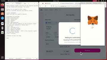 Web3:Original crypto currency on the sepolia testnet can be traded with uniswap. *no sound