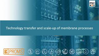 Technology transfer and scale up of membrane processes - gPROMS FormulatedProducts
