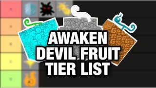 Unawakened Fruits Tierlist (ONLY FRUITS WITH AWAKENING) Blox Fruits #b