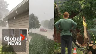 Storm wreaks havoc on northeast Winnipeg bringing hail, high-speed winds screenshot 4