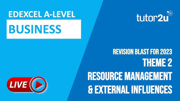 Theme 2 Resource Management & External Influences | Edexcel A-Level Business 2023 Revision Blast