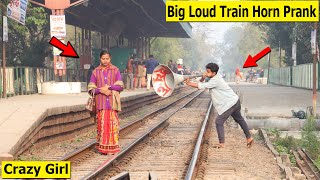 Big loud Train Horn Prank 2022 || Best Of Train Horn Prank Reaction on Public!!