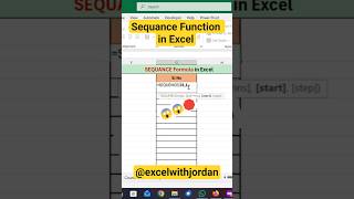 Sequance #excel #exceltips #vlookup #exceltricks #dataanalysis #shorts #excelshorts  #viral #short