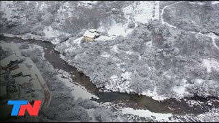 Córdoba, de punta en blanco: imágenes impactantes de la nevada histórica desde el drone de TN