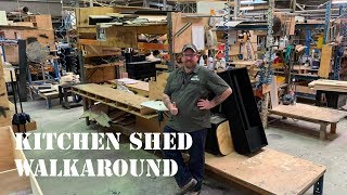 KITCHEN SHED WALKAROUND WITH CREEKY THE MANAGER
