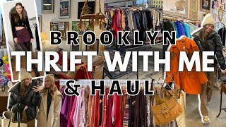 THRIFT WITH ME IN BROOKLYN! local vintage shopping in Williamsburg/Greenpoint and tryon haul