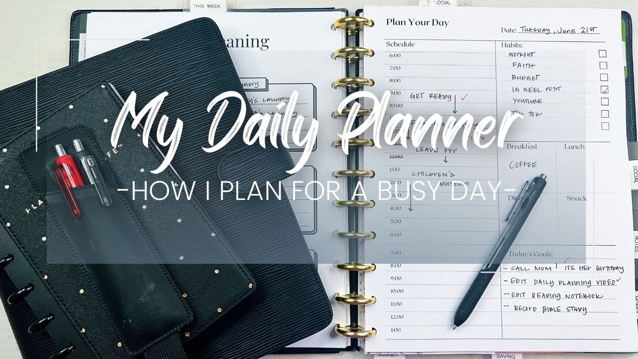 My Daily Planner (Updated) #planwithme #organizedlife - YouTube