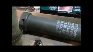 Military Surplus - 105MM Howitzer casings, hand grenade plaque!