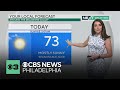Sunny and seasonable around Philadelphia Monday, more rain moves in midweek