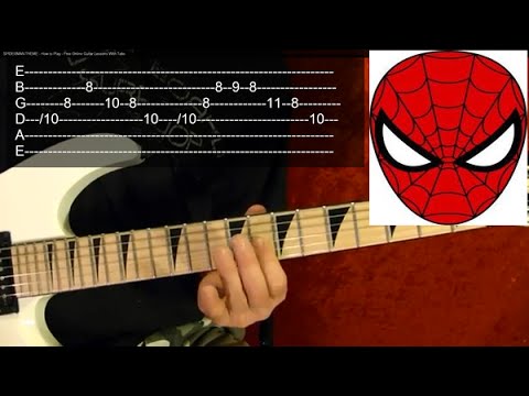 Spider-man playing the guitar on Craiyon