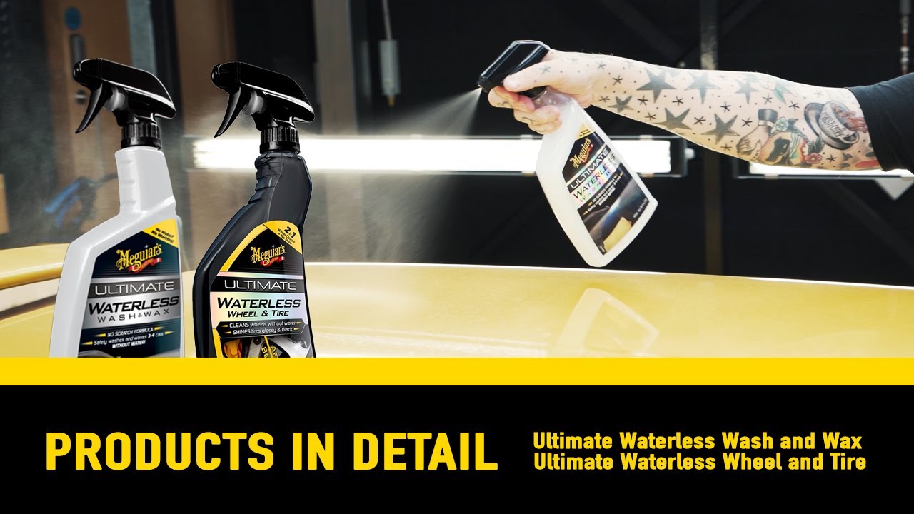 Meguiar's Ultimate Waterless Wash & Wax - Scratch-Free Waterless Car Wash  That Makes Car Detailing Quick and Easy - 26 Oz