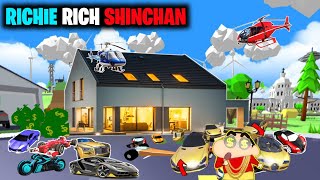 RICH SHINCHAN BECAME BILLIONAIRE IN DUDE THEFT WARS || SASTI GTA V