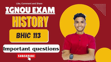 BHIC 113 HINDI HISTORY OF INDIA | Important questions | IGNOU WALAY