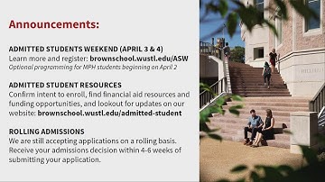 Virtual Information Session: Why I Chose the Brown School