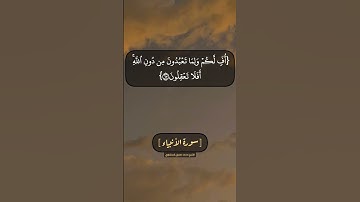 سورة الأنبياء الآية ٦٦ الى ٧٠ بصوت الشيخ محمد صديق المنشاوي