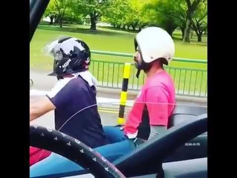 Man Wearing Wrong Side Helmet - YouTube