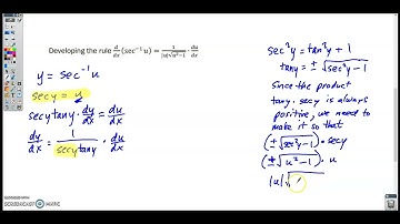 Section 3-4 Video 2- Differentiating Inverse Trigonometric Functions