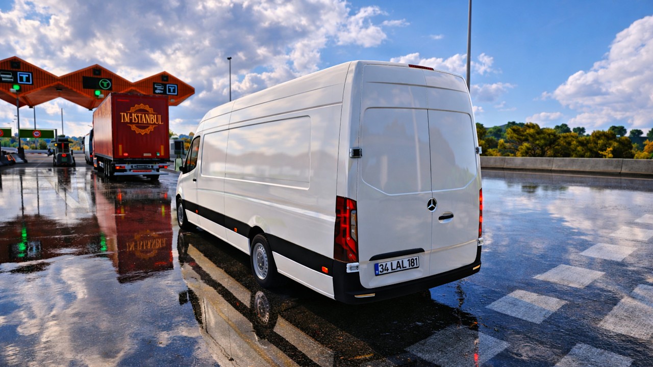 Mercedes Benz Sprinter 2021 | Realistic Steering Wheel Gameplay | ETS2 1.57