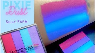 Silly Farm Rainbow Cake | Face Paint Swatch | Pixie Dust