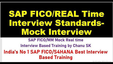 The Best (Real Time SAP FICO Interview Questions and Answers)- SAP S4HANA FICO Mock Test -Chanu