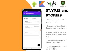 Complete *STATUS* feature (like WhatsApp) in Android using Kotlin, Node JS and Mongo DB