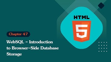 Unleashing the Power of HTML 5: WebSQL - Introduction to Browser-Side Database Storage