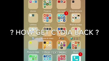 Cydia App not showing up on homescreen