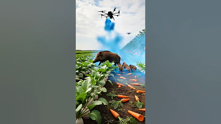 Advanced Drone Repels Wild Boar Approaching the Farm!