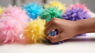 🧸✨ “Magic Rainbow Puff Balls ASMR | Super Soft & Satisfying!” screenshot 5