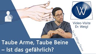 Taubheitsgefühl? Taube Beine, Taube Arme können große Gefahr signalisieren | Ursachen Hypästhesie