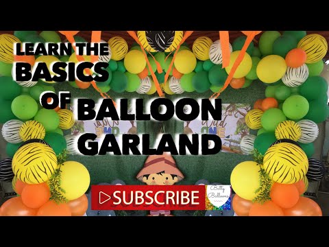 HOW TO MAKE BALLOON GARLAND FOR BEGINNERS | SAFARI THEMED BIRTHDAY | DIY BALLOON GARLAND