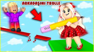 ARKADAŞLARIMI ÇILDIRTTIM ! SİLGİ İLE TÜM OBBYİ SİLDİM 😂 | ROBLOX Doodle Obby ✏️ @robloxkrali