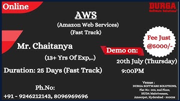 AWS (Fast Track) Online Training @ DURGASOFT