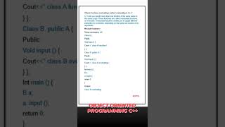 functions overloading in c++ notes
