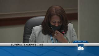 Information Dr. McDade Coments-Prince William County School Board Meeting   November 3, 2021 News